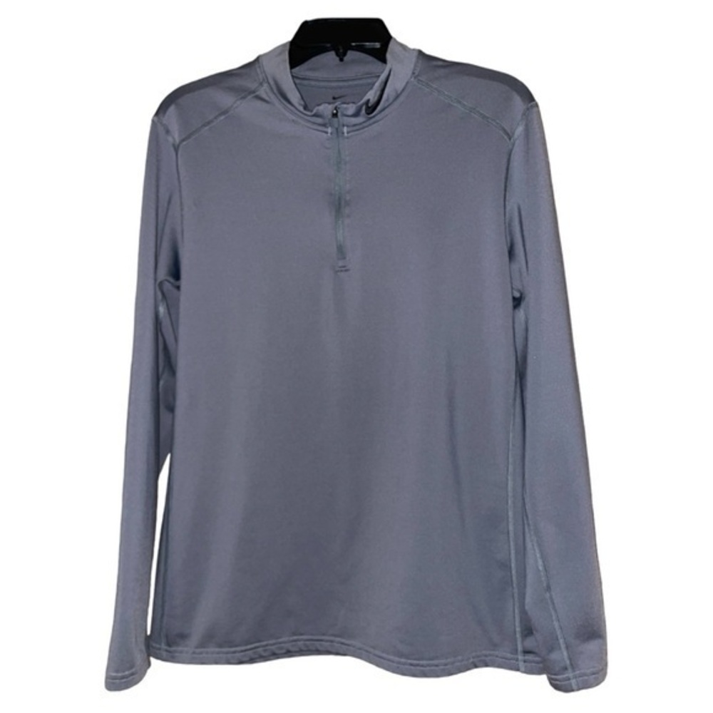 Nike‎ Dri Fit Men’s Fitted Quarter Zip Training Athletic Jacket Large Gray